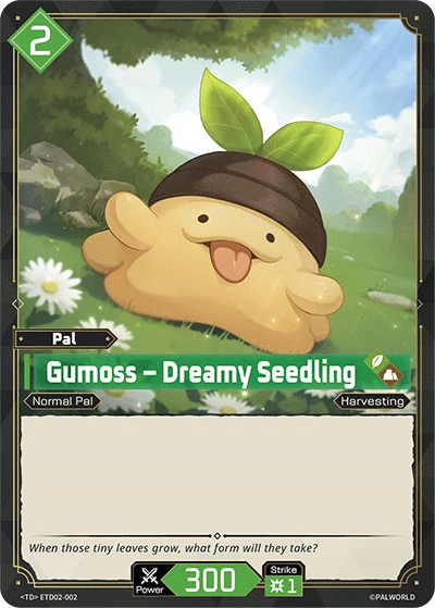 Gumoss – Dreamy Seedling #ETD02-002 · Palworld TCG