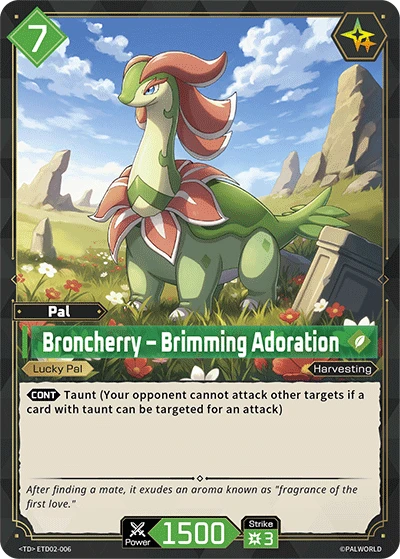 Broncherry – Brimming Adoration #ETD02-006 · Palworld TCG