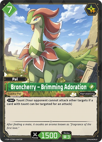 Broncherry – Brimming Adoration #ETD02-006TSR · Palworld TCG