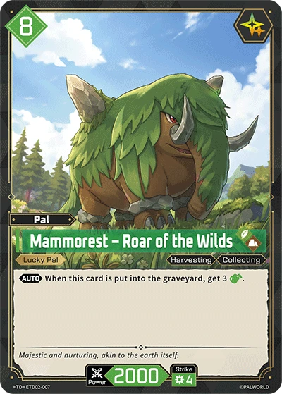 Mammorest – Roar of the Wilds #ETD02-007 · Palworld TCG