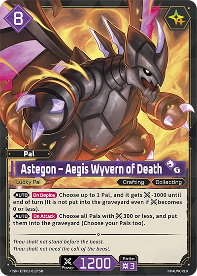 Astegon – Aegis Wyvern of Death #ETD02-012TSR · Palworld TCG