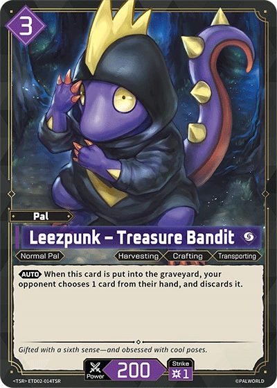 Leezpunk – Treasure Bandit #ETD02-014TSR · Palworld TCG