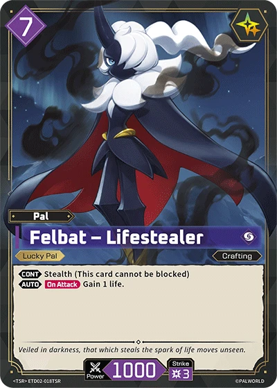 Felbat – Lifestealer #ETD02-018TSR · Palworld TCG