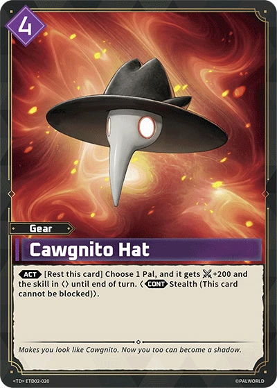 Cawgnito Hat #ETD02-020 · Palworld TCG