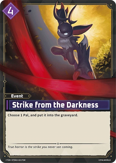 Strike from the Darkness #ETD02-021TSR · Palworld TCG