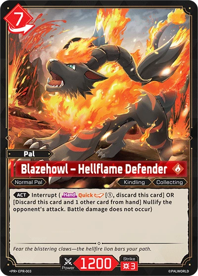 Blazehowl – Hellflame Defender #EPR-003 · Palworld TCG