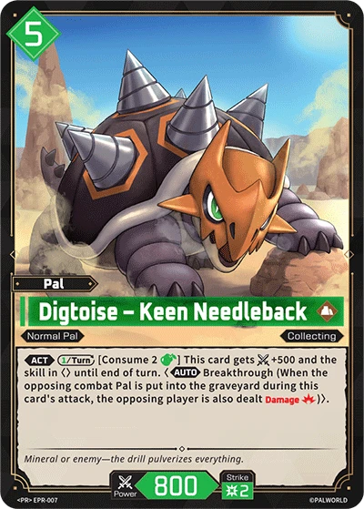 Digtoise – Keen Needleback #EPR-007 · Palworld TCG
