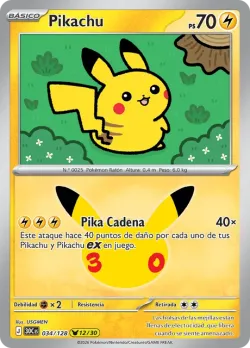 Pikachu #034/128 · Pokémon