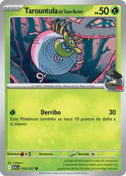 Team Rocket's Tarountula #018/217 · Pokémon