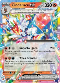 Cinderace ex #038/217 · Pokémon