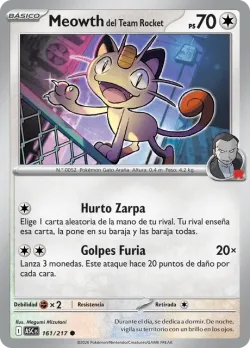 Team Rocket's Meowth #161/217 · Pokémon