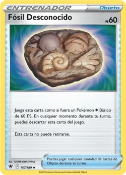 Unidentified Fossil #157/189 · Pokémon