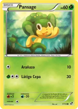Pansage #7/114 · Pokémon