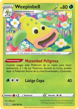 Weepinbell #002/163 · Pokémon