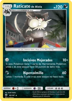 Alolan Raticate #82/147 · Pokémon