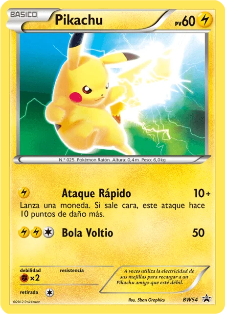 Pikachu 「BWP 054」「ES」