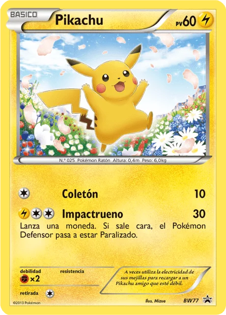 Pikachu 「BWP 077」「ES」