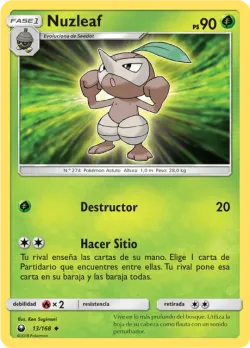 Nuzleaf #13/168 · Pokémon