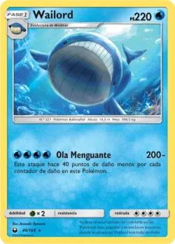 Wailord #40/168 · Pokémon