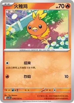 Torchic #036/222 · Pokémon