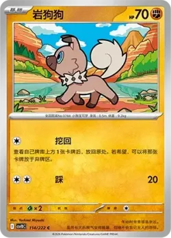 Rockruff #114/222 · Pokémon