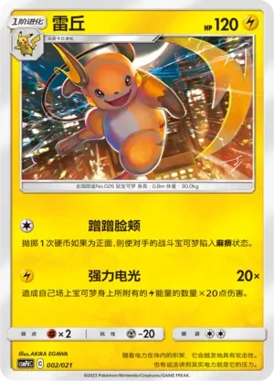 Raichu 「CSMPDC 002/021」「CN」