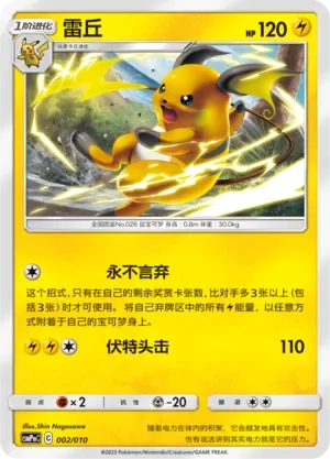 Raichu 「CSMPMC 002/010」「CN」