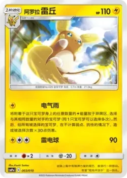Alolan Raichu 「CSMPMC 003/010」「CN」