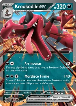 Krookodile ex #055/086 · Pokémon