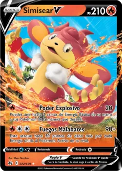 Simisear V #022/159 · Pokémon
