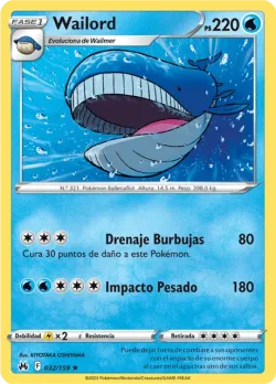 Wailord #032/159 · Pokémon
