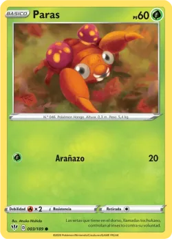 Paras #003/189 · Pokémon