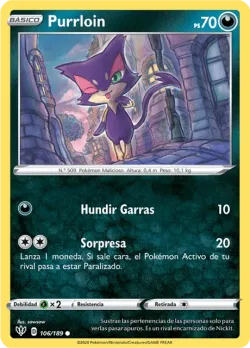 Purrloin #106/189 · Pokémon