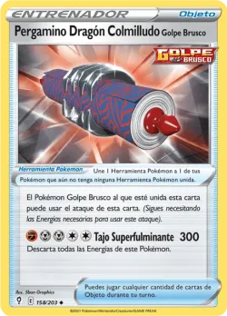 Single Strike Scroll of the Fanged Dragon #158/203 · Pokémon