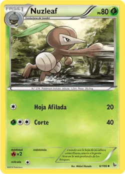 Nuzleaf #6/106 · Pokémon