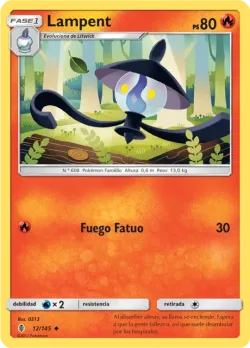 Lampent #12/145 · Pokémon