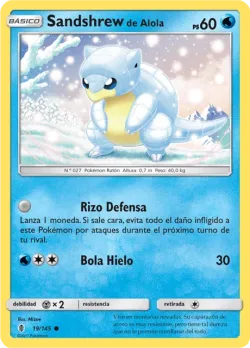 Alolan Sandshrew #19/145 · Pokémon