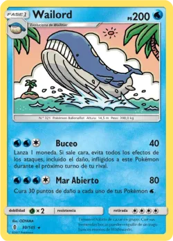 Wailord #30/145 · Pokémon