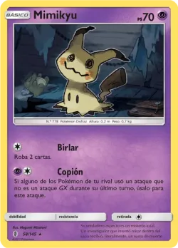 Mimikyu #58/145 · Pokémon