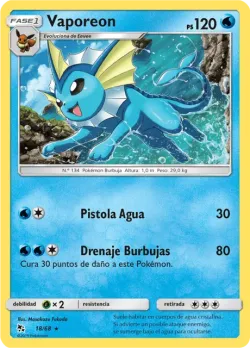 Vaporeon #18/68 · Pokémon