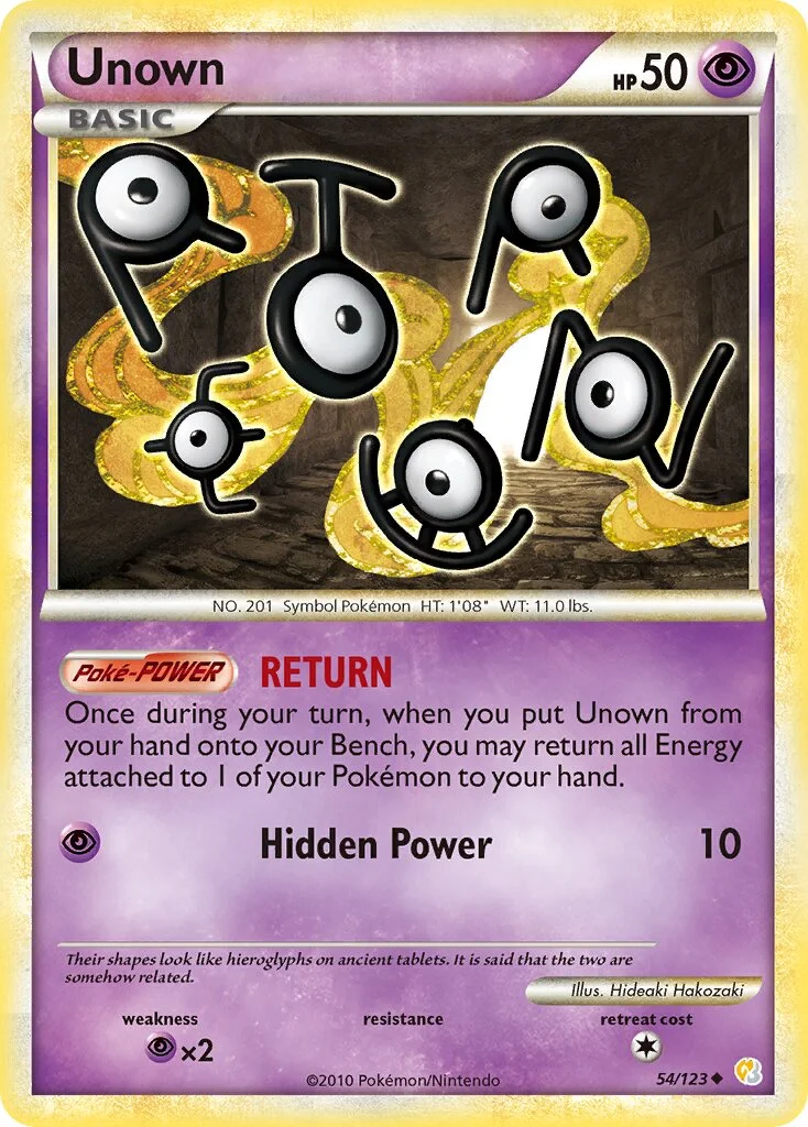 Unown 「HS 54/123」「EN」