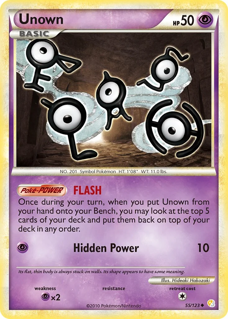 Unown 「HS 55/123」「EN」