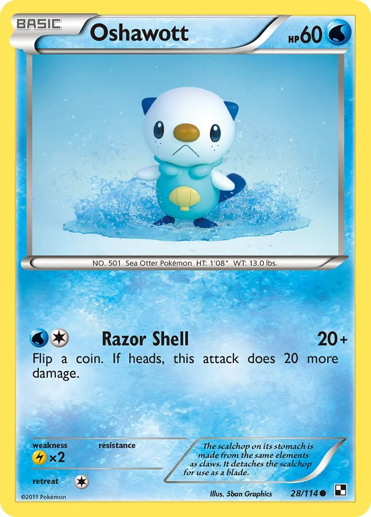 Oshawott 「BLW 28/114」「EN」