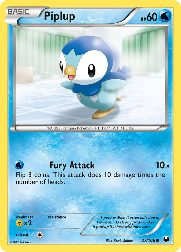 Piplup 「DEX 27/108」「EN」
