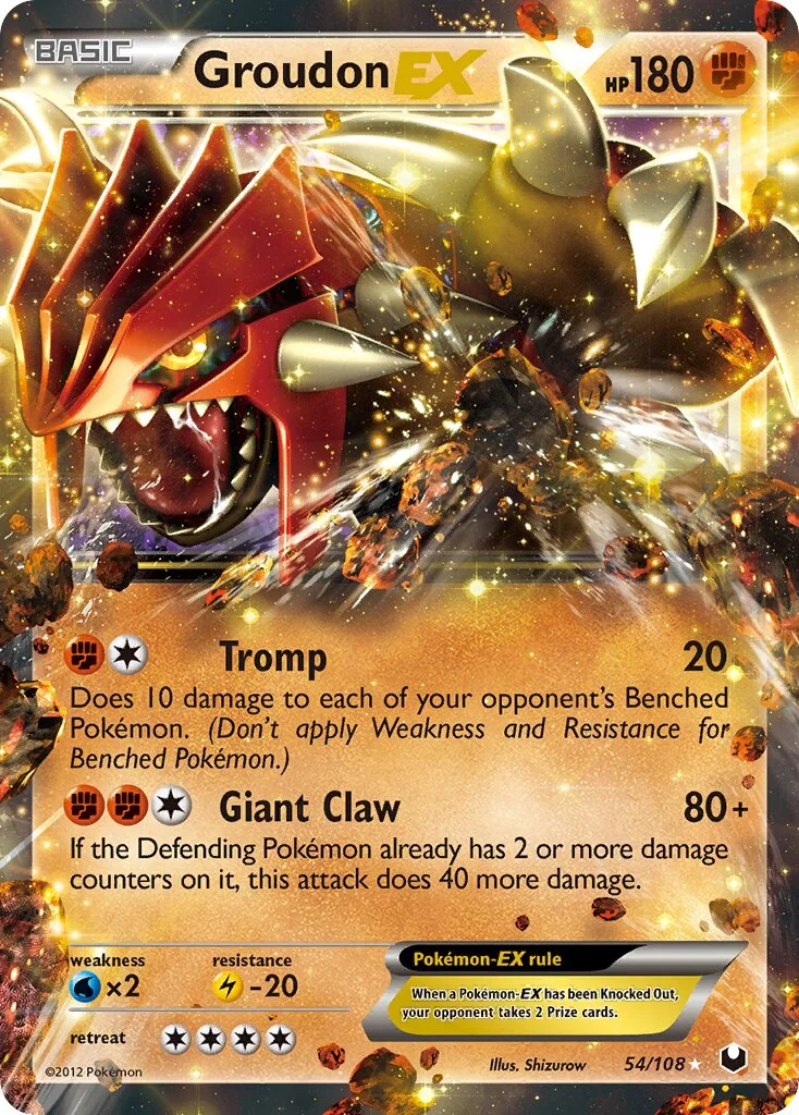 Groudon-EX 「DEX 54/108」「EN」
