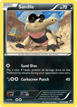 Sandile #64/108 · Pokémon