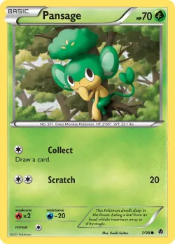 Pansage #1/98 · Pokémon