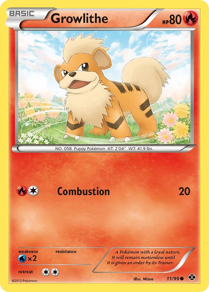 Growlithe 「NXD 11/99」「EN」
