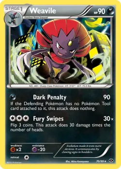 Weavile #70/99 · Pokémon