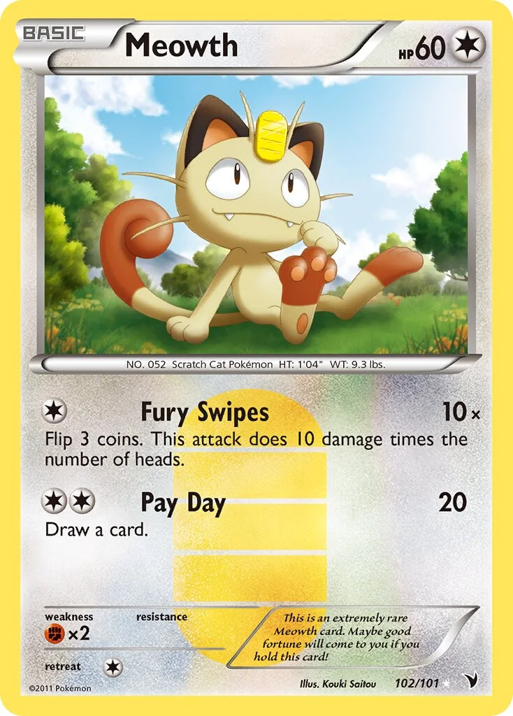 Meowth 「NVI 102/101」「EN」